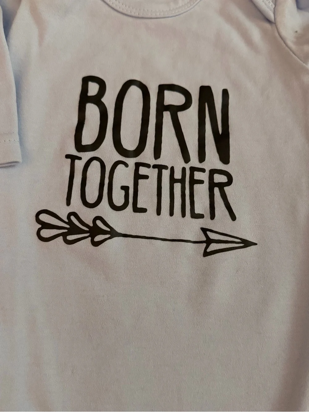 Twin Light Blue 'Born Together' & 'Friends Forever' Long-Sleeve Bodysuits 3-6 mo